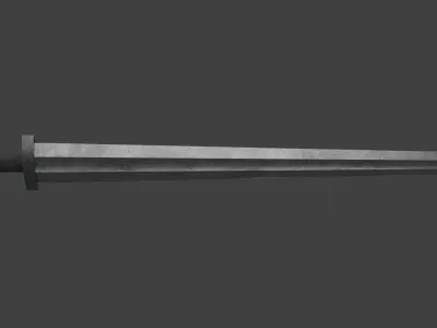 One-handed Scandinavian Sword of the Vikings Low-poly 3D model