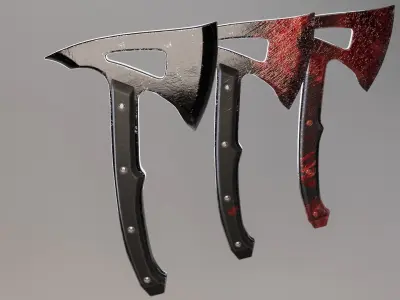 Hatchet Low-poly 3D model