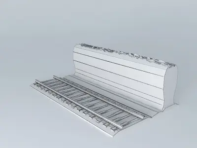 Eco Rail Hedge Dummy Old Steam Days Free 3D model