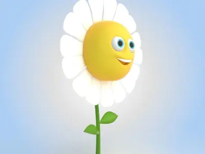 Daisy flower 3D model