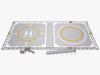 Dual Heliport 3D model
