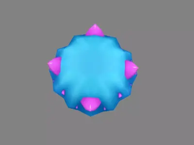 Cartoon jellyfish Low-poly 3D model