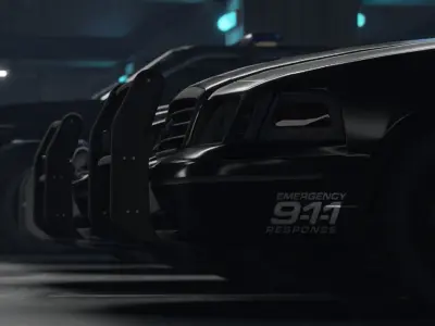 Police SUV Vehicle 3D model