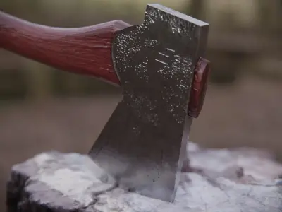 Realistic Axe Free low-poly 3D model