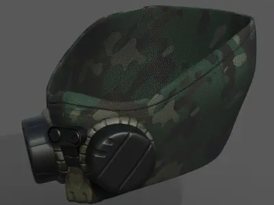 Gas mask helmet scifi fantasy armor hats military Low-poly Low-poly 3D model