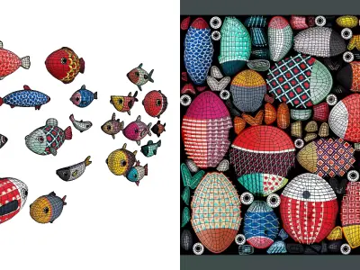 Cartoon Fish  Low-poly 3D model