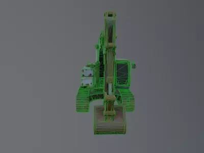 excavator wreck 3D model