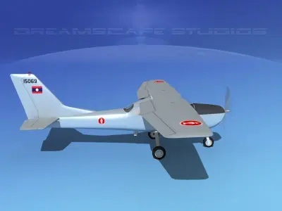 Cessna T-41 Mescalero Royal Lao AF 3D model