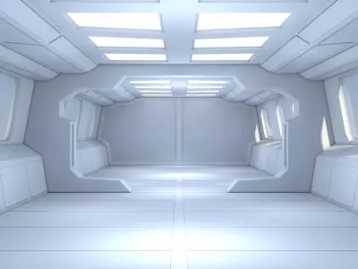 Sci Fi Corridor 3D model 175