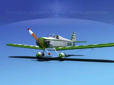 Flybaby airplane flying in sky 3D model