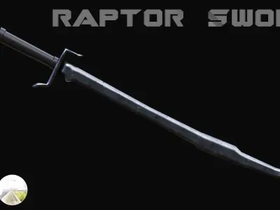 Raptor Sword Low-poly 3D model