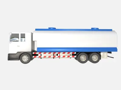 cistern truck Low-poly 3D model