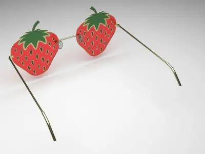 Strawberry Sunglasses 3D model