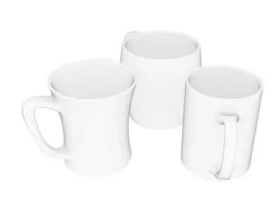 Mugs Set 3D model