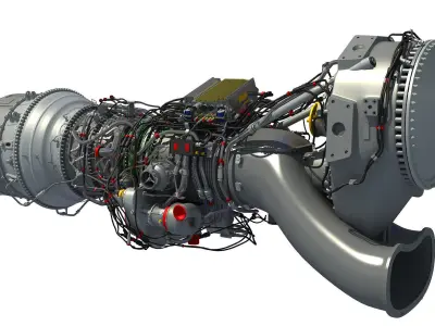 8 Aircraft Engine Models 3D model