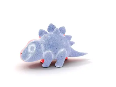 Pink Dinosaur Toy model pack Low-poly 3D model