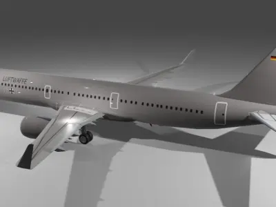 Luftwaffe German Airforce Airbus a321neo LR 3D Model Low-poly 3D model