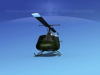 Bell UH-1B Iroquois V14 US Marines 3D model