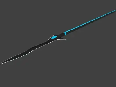 Lance-3 black and blue Low-poly 3D model