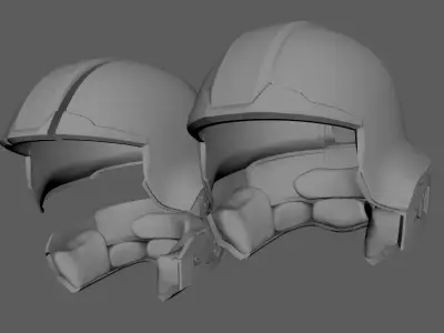 Helldiver Soldier Helmet STL 3D Printing File for Costume 3D print model