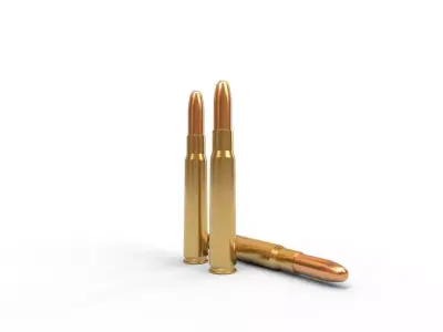 8x60mm J Mauser Low-poly 3D model