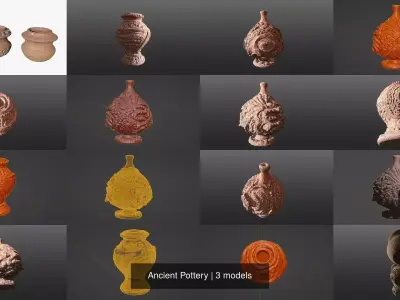 Ancient Pottery 3D Model Collection