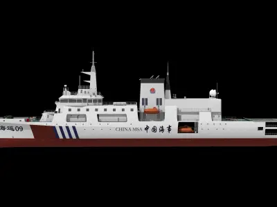 Haixun 06 is  cruise rescue ship in the Taiwan Strait China 3D model