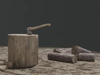 Medieval Stone Oven Low-poly 3D model