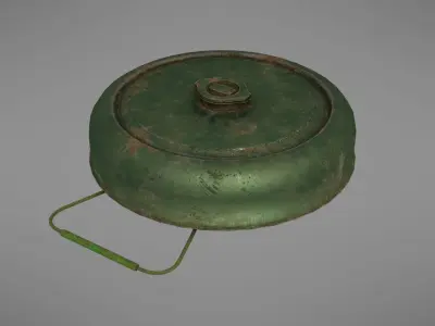 Landmine metal pot Low-poly 3D model