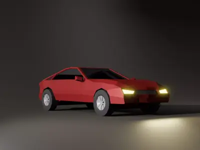 Sport Car Lowpoly Free low-poly 3D model