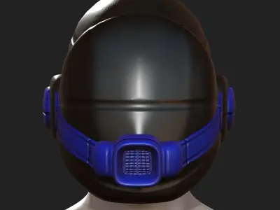 Gas mask helmet scifi fantasy armor hats military Low-poly 3D model