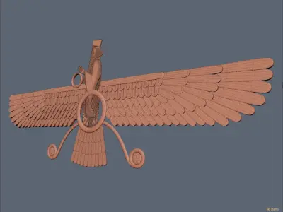 Ahura Mazda Farvahar 3D model