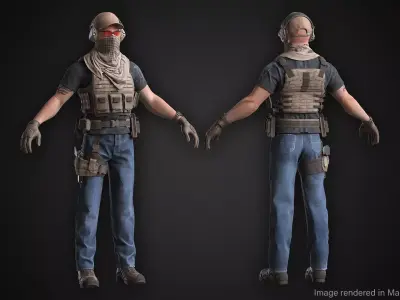 Spec Ops Soldier Free low-poly 3D model