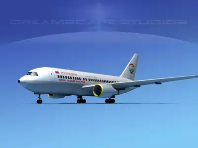 Boeing 767-100 Polynesian 3D model