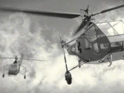 Sikorsky R4 helicopter 3D model