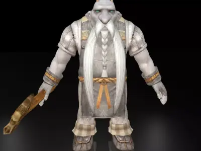 fantasy halfling dwarves warrior Low-poly 3D model