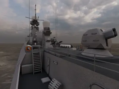 Frigate type-Warship 3D model