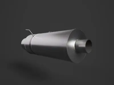 Car Sport Exhaust Low-poly 3D model