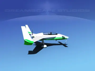 Rutan Long-EZ V12 3D model
