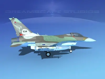 Gen Dyn F-16A Falcon V33 Israel 3D model