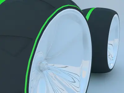 Futuristic Wheel Concept MAX 2011 3D model