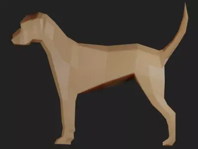 Low-Poly Dog Free 3D model