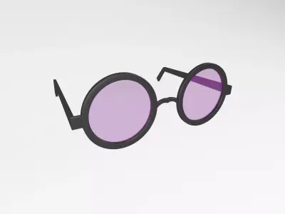 Cartoon Glasses v1 005 Low-poly 3D model