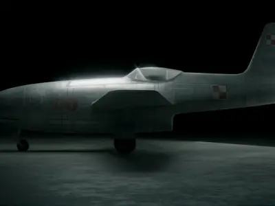 Yak-23 Polish Fighter Jet 3D model