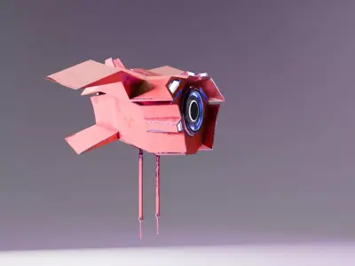 Sci-Fi Hospital Drone - Game Ready Low-poly 3D model