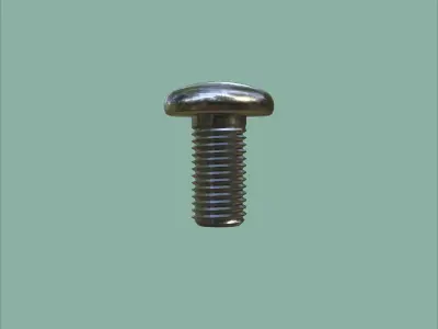 Steel Stained M8 Bolt Allen Pan Head 3D Model 3D model