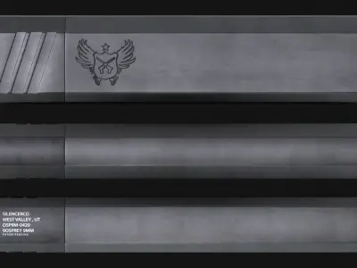 SilencerCo Osprey 9mm Suppressor Attachment - Game Asset Low-poly 3D model