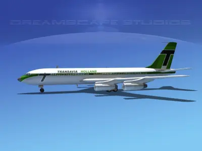 Boeing 707 Transavia Holland 3D model
