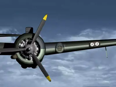 Beaufighter and Hercules engine 3D model