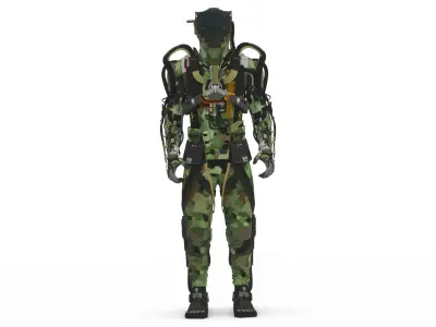 Cyber Assault Robot Soldier 3D Model Low-poly 3D model